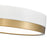 Z-Lite Algar 1 Light 12" Flush Mount, White/Gold/Frosted