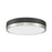 Z-Lite Algar 1 Light 16" Flush Mount, Black/Nickel/Frosted