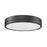 Z-Lite Algar 1 Light 16" Flush Mount, Matte Black/Frosted