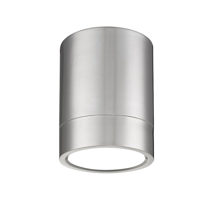 Z-Lite Algar 1 Light 6" Flush Mount, Brushed Nickel/Frosted