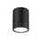 Z-Lite Algar 1 Light 6" Flush Mount, Matte Black/Frosted