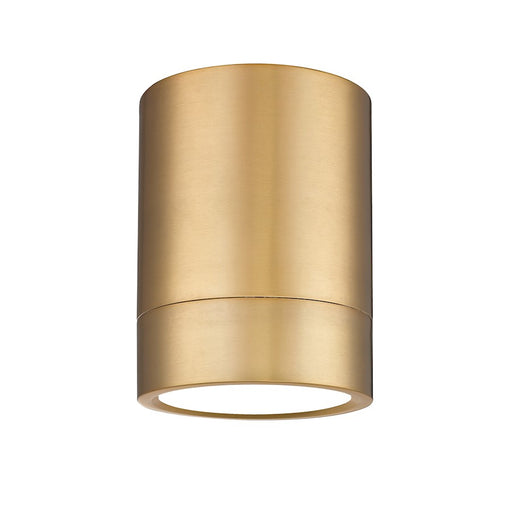 Z-Lite Algar 1 Light 6" Flush Mount, Modern Gold/Frosted - 1006F6-MGLD-LED