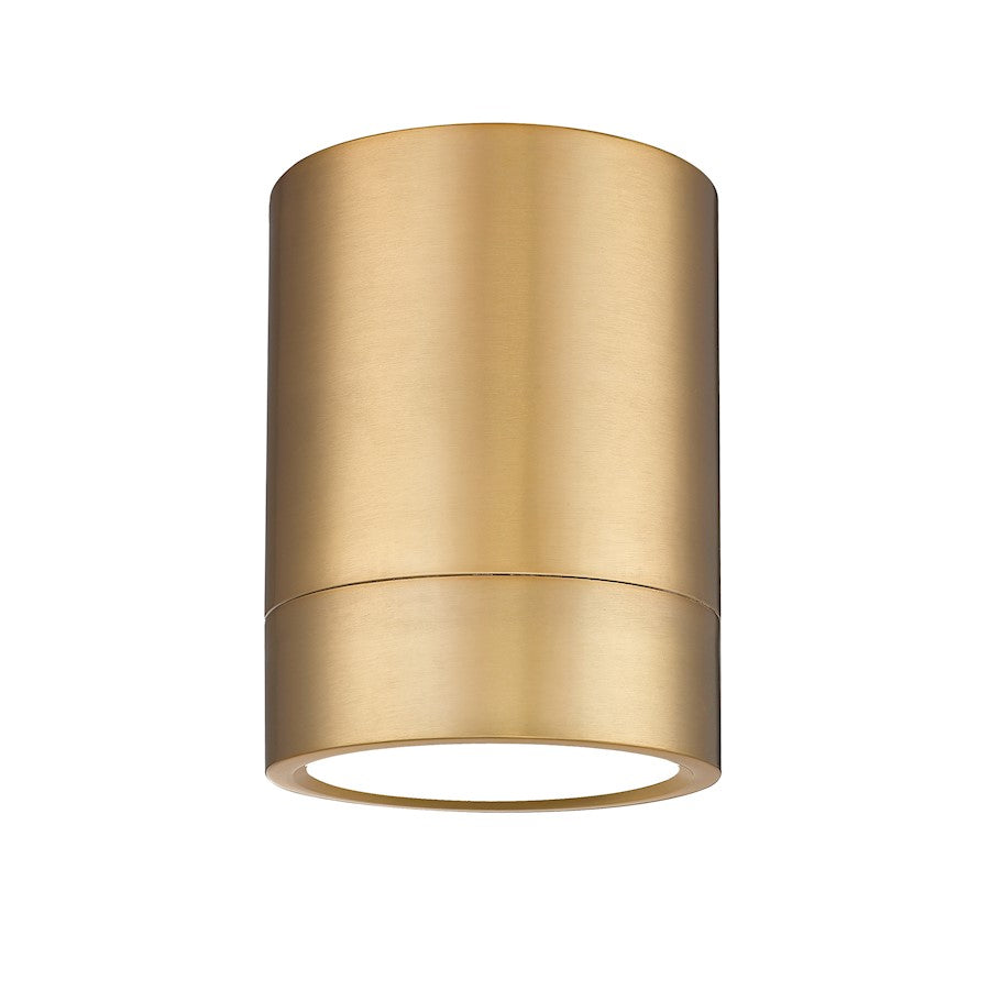 Z-Lite Algar 1 Light 6" Flush Mount, Modern Gold/Frosted - 1006F6-MGLD-LED