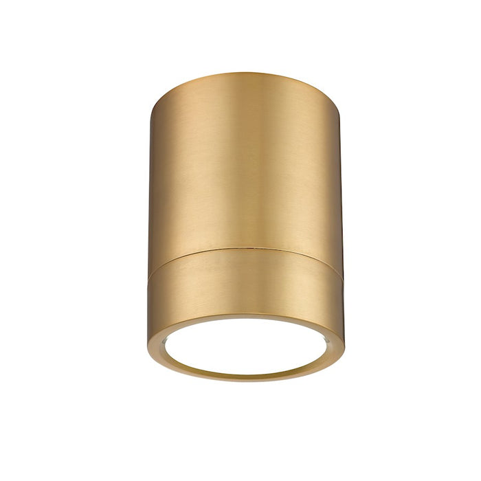 Z-Lite Algar 1 Light 6" Flush Mount, Modern Gold/Frosted