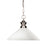 Z-Lite Shark 1 Light Pendant, 14x11", Brushed Nickel, Matte Opal - 100701BN-AMO14