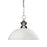 Z-Lite Shark 1 Light Pendant, 13.5x11", Brushed Nickel, Matte Opal - 100701BN-DMO14