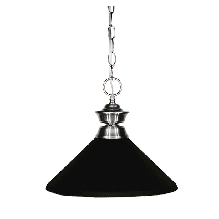 Z-Lite Pendant Lights 1 Light Pendant, Brushed Nickel, Matte Black - 100701BN-MMB