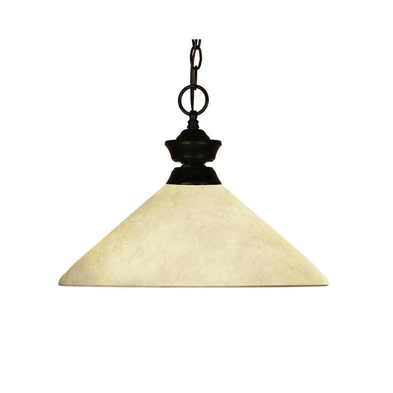 Z-Lite Chance/Bourbon 1 Light Pendant, Bronze, Golden Mottle - 100701BRZ-AGM14