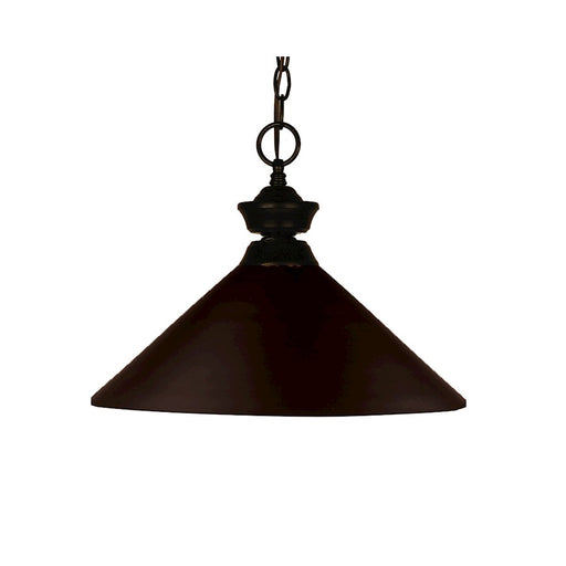 Z-Lite Shooter 1 Light Pendant, Bronze, Bronze - 100701BRZ-MBRZ