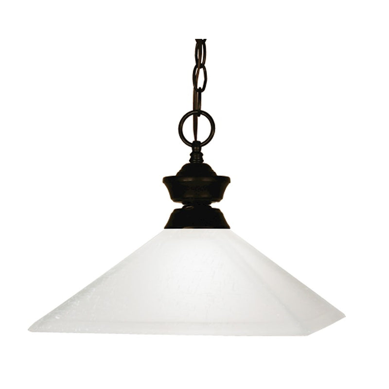 Z-Lite Flatwater 1 Light Pendant, Bronze, Matte Opal - 100701BRZ-MMO13