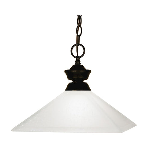 Z-Lite Flatwater 1 Light Pendant, Bronze, Matte Opal - 100701BRZ-MMO13