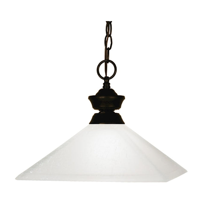 Z-Lite Flatwater 1 Light Pendant, Bronze, Matte Opal - 100701BRZ-MMO13