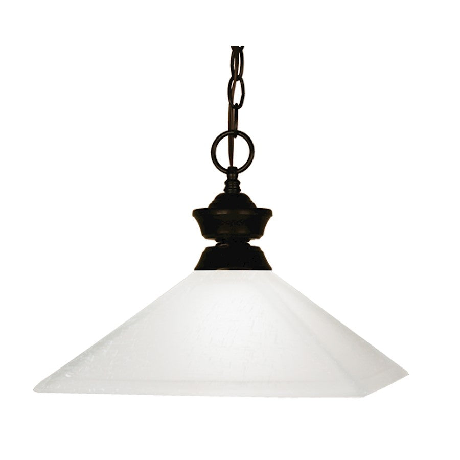Z-Lite Flatwater 1 Light Pendant, Bronze, Matte Opal - 100701BRZ-MMO13