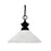 Z-Lite Shark 1 Light Pendant, 14x11", Matte Black, White Linen - 100701MB-AWL14