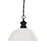 Z-Lite Shark 1 Light Pendant, 13.5x11", Matte Black, White Linen - 100701MB-DWL14