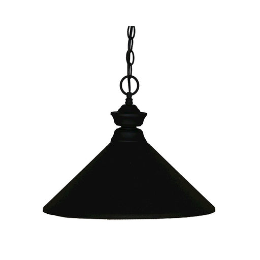 Z-Lite Pendant Lights 1 Light Pendant, 14x8", Black, Black - 100701MB-MMB