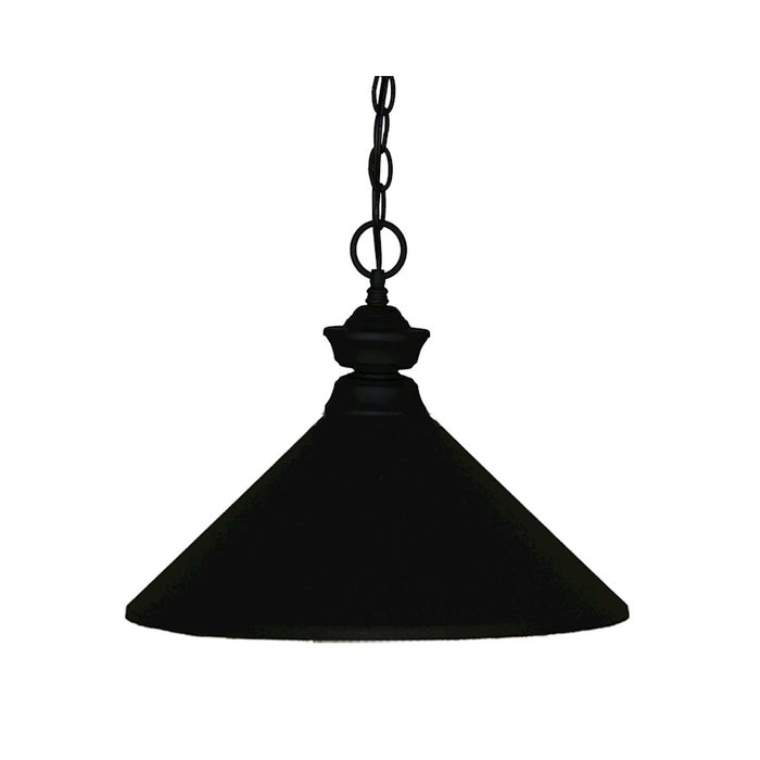Z-Lite Pendant Lights 1 Light Pendant, 14x8", Black, Black - 100701MB-MMB