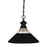 Z-Lite Shark 1 Light Pendant, Black, Clear Ribbed & Black - 100701MB-RMB