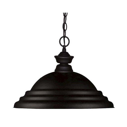 Z-Lite Pendant Lights 1 Light Pendant, 16x12", Black, Black - 100701MB-SMB