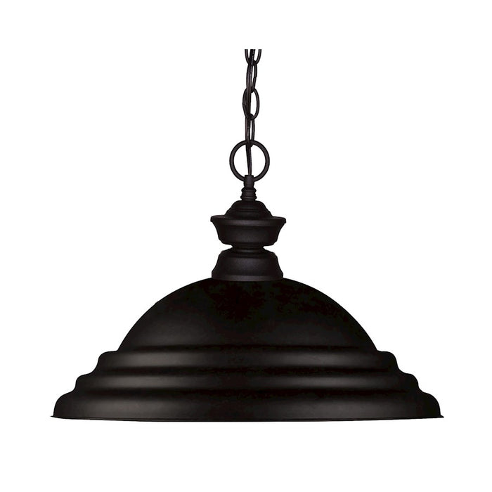 Z-Lite Pendant Lights 1 Light Pendant, 16x12", Black, Black - 100701MB-SMB