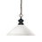 Z-Lite Shark 1 Light Pendant, Olde Bronze, Matte Opal - 100701OB-AMO14