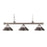 Z-Lite Riviera 3 Light 15" Island/Billiard, Nickel, Ribbed/Nickel
