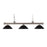 Z-Lite Riviera 3 Light 14" Island/Billiard, Brushed Nickel, Black