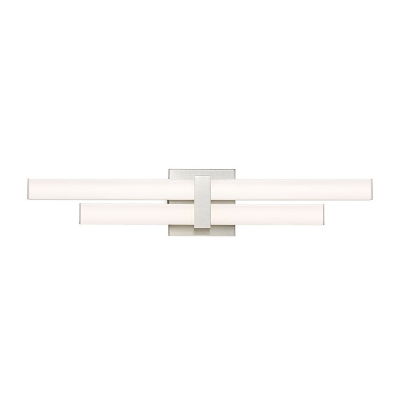 Z-Lite Zane 2 Light 25" Vanity, Brushed Nickel/Frosted