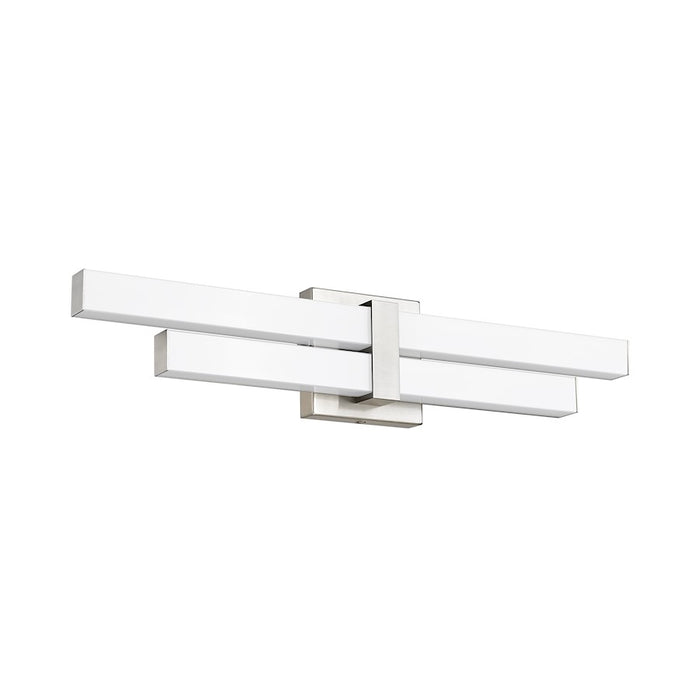 Z-Lite Zane 2 Light 25" Vanity, Brushed Nickel/Frosted