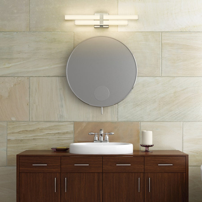 Z-Lite Zane 2 Light 25" Vanity, Brushed Nickel/Frosted