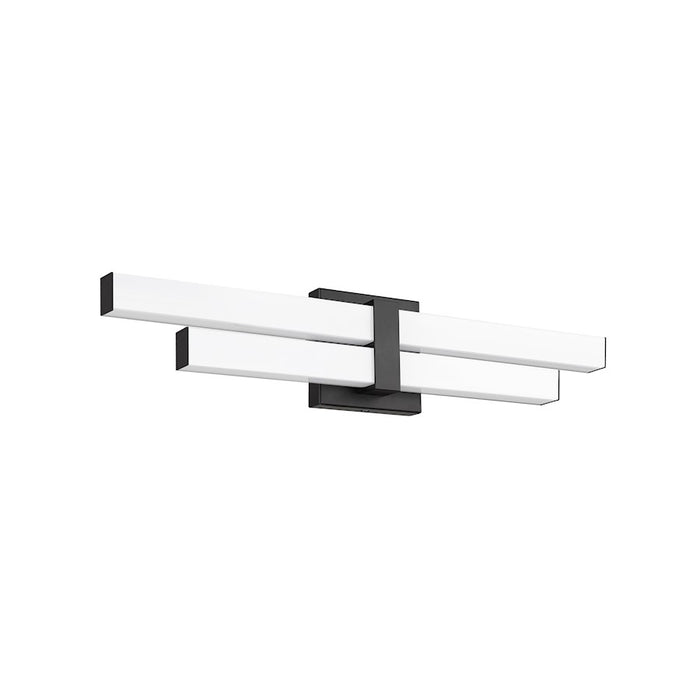 Z-Lite Zane 2 Light 25" Vanity, Matte Black/Frosted