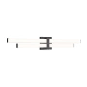 Z-Lite Zane 2 Light 32" Vanity, Matte Black/Frosted - 1008-32W-MB-LED
