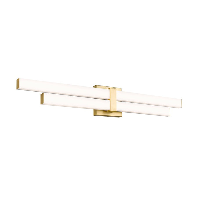 Z-Lite Zane 2 Light 32" Vanity, Modern Gold/Frosted