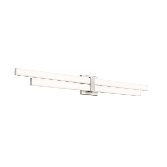 Z-Lite Zane 2 Light 40" Vanity, Brushed Nickel/Frosted