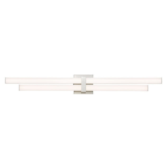 Z-Lite Zane 2 Light 40" Vanity, Brushed Nickel/Frosted