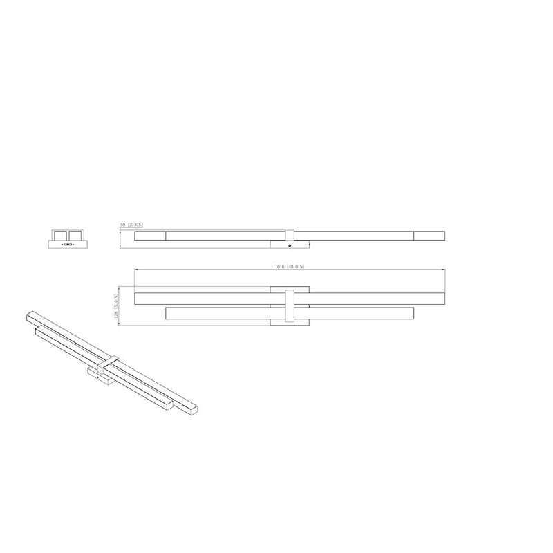 Z-Lite Zane 2 Light 40" Vanity, Brushed Nickel/Frosted