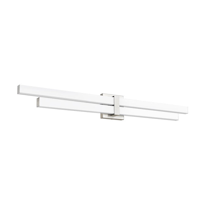 Z-Lite Zane 2 Light 40" Vanity, Brushed Nickel/Frosted