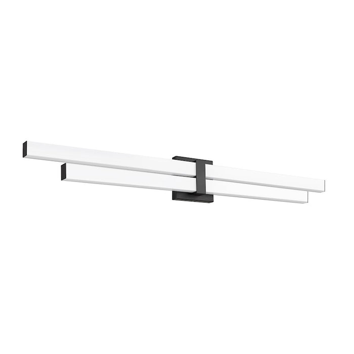 Z-Lite Zane 2 Light 40" Vanity, Matte Black/Frosted