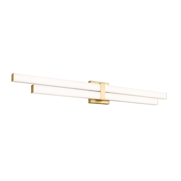 Z-Lite Zane 2 Light 40" Vanity, Modern Gold/Frosted