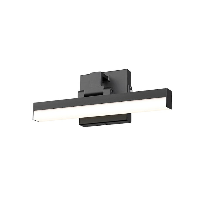 Z-Lite Liam 1 Light 13" Vanity, Matte Black/Frosted