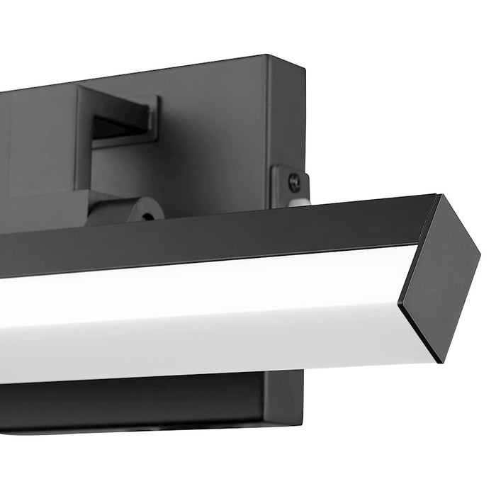 Z-Lite Liam 1 Light 13" Vanity, Matte Black/Frosted