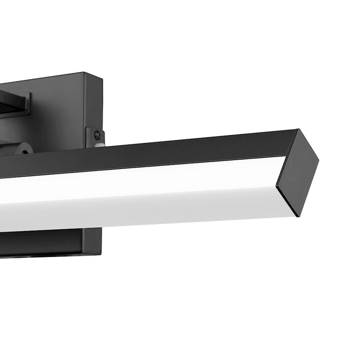 Z-Lite Liam 1 Light 18" Vanity, Matte Black/Frosted