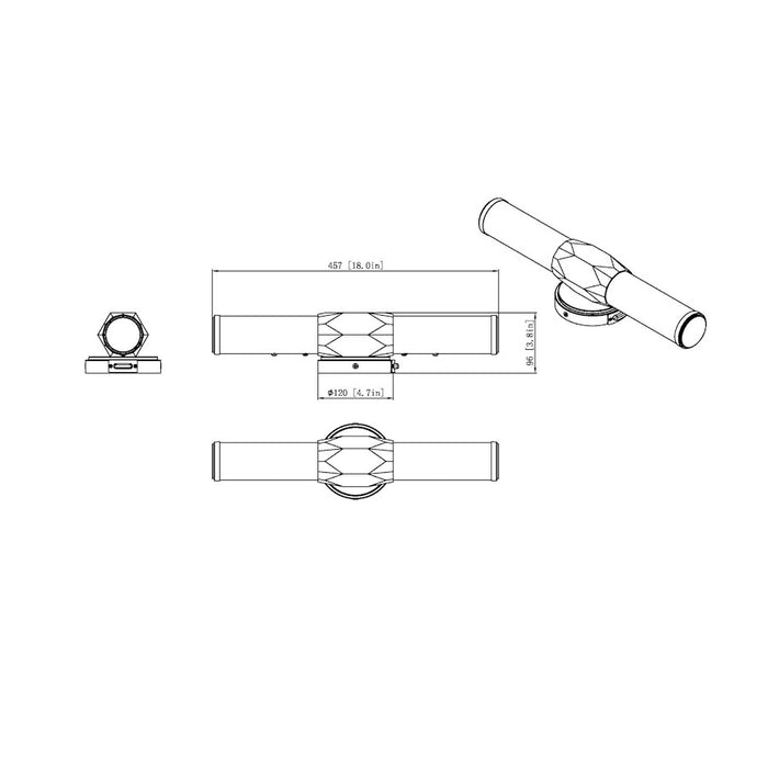 Z-Lite Cooper 1 Light 18" Vanity, Brushed Nickel/Frosted