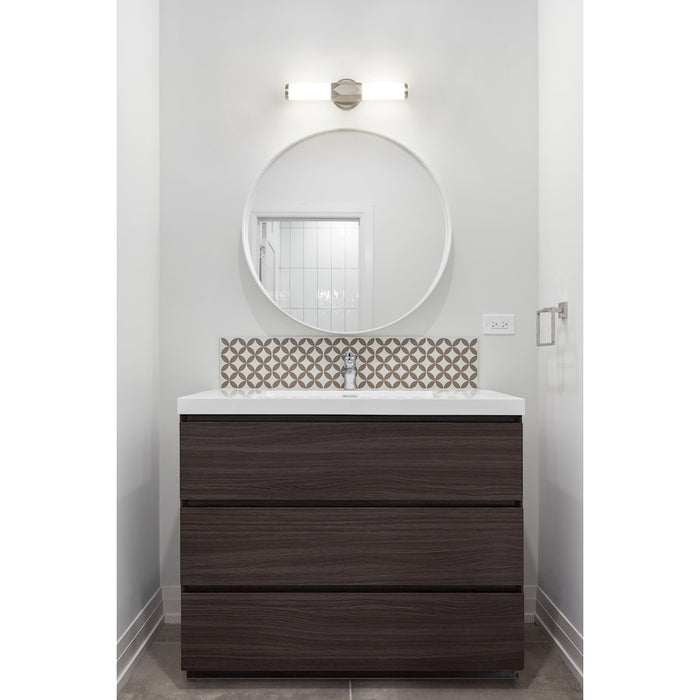 Z-Lite Cooper 1 Light 18" Vanity, Brushed Nickel/Frosted