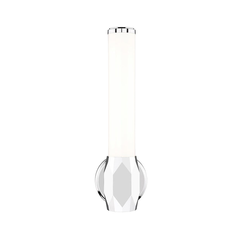 Z-Lite Cooper 1 Light Wall Sconce, Chrome/Frosted