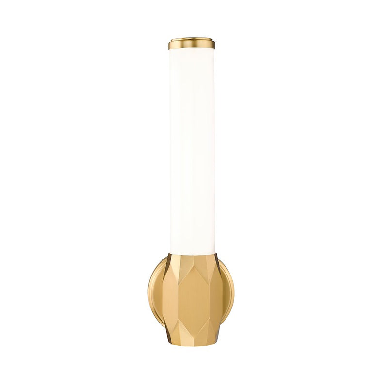 Z-Lite Cooper 1 Light Wall Sconce, Modern Gold/Frosted