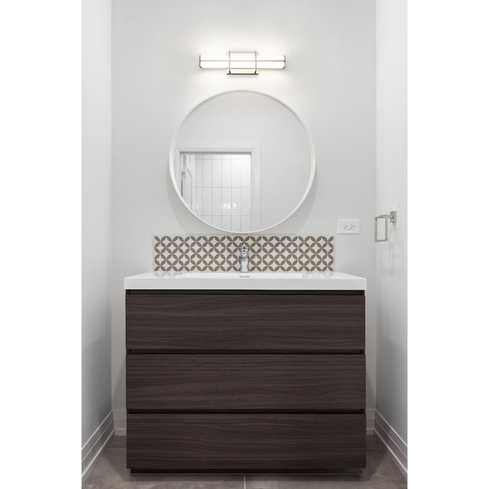 Z-Lite Harrison 1 Light 18" Vanity, Brushed Nickel/Frosted