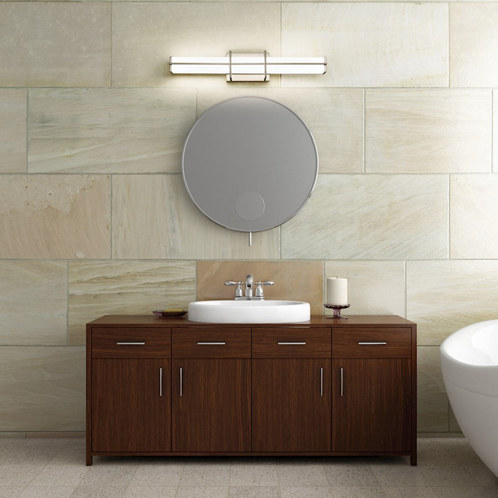 Z-Lite Harrison 1 Light 25" Vanity, Brushed Nickel/Frosted