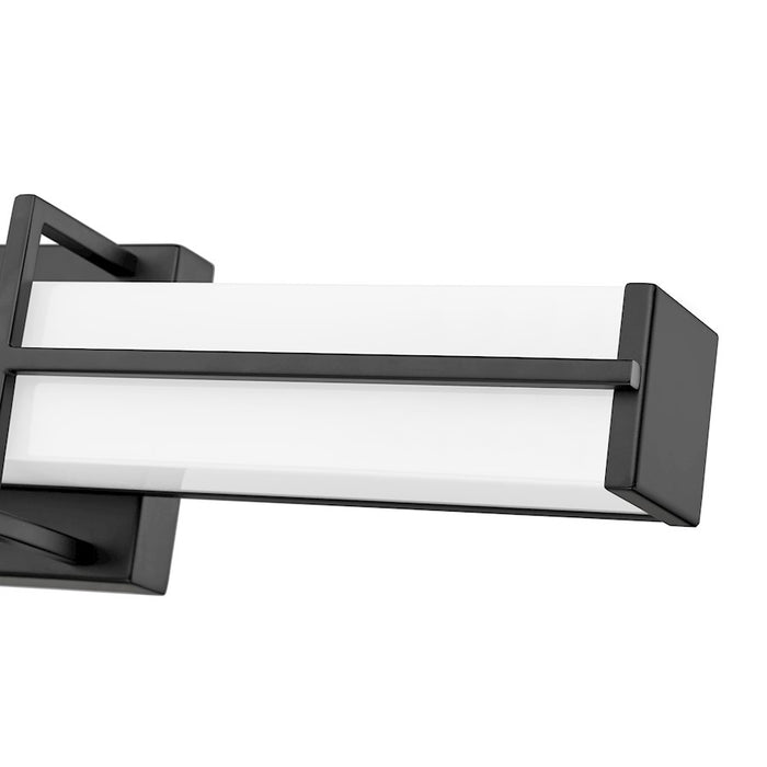 Z-Lite Harrison 1 Light 25" Vanity, Matte Black/Frosted