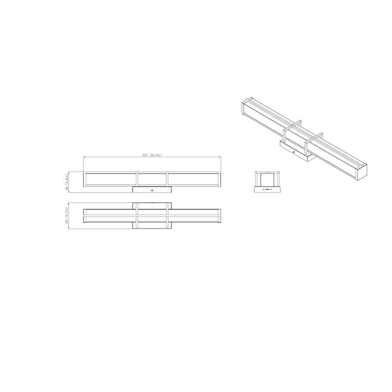 Z-Lite Harrison 1 Light 25" Vanity, Matte Black/Frosted
